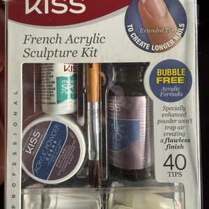 Kiss French Acrylic Kit with Clear and Purple Accents